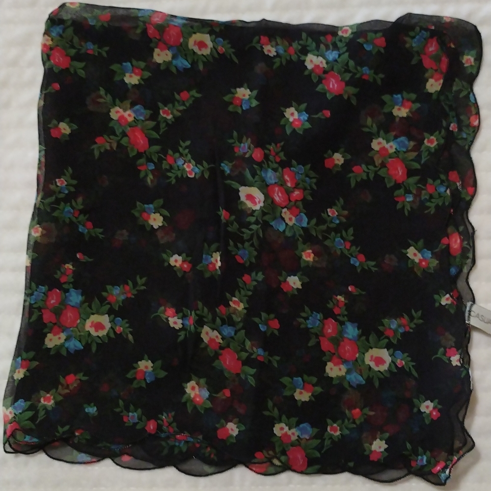 (421) Set Of 3 Silk Scarfs Square 20 Inches Casual Corner 90s Vintage View 2